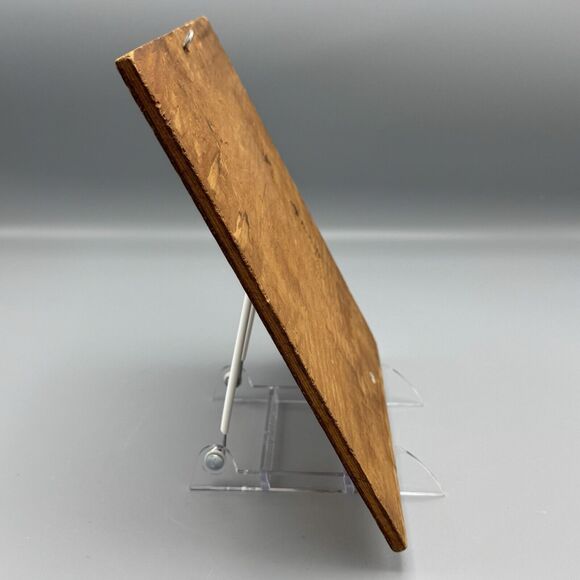 Vtg Pyrography Wood Art Painting Rain Rain Go Away Nursery Rhyme Wall Decor - Picture 8 of 12